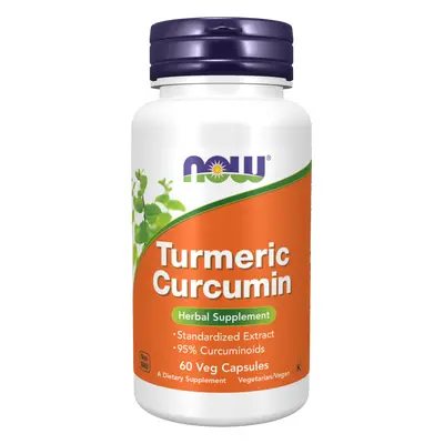 Now® Foods NOW Turmeric Curcumin, kurkumin standardizovaný extrakt, 60 rostlinných kapslí