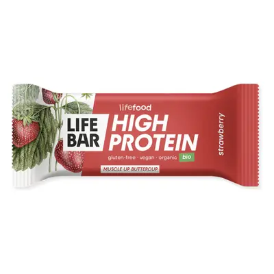 LifeFood - Tyčinka Lifebar Protein tyčinka jahodová, BIO, 40 g