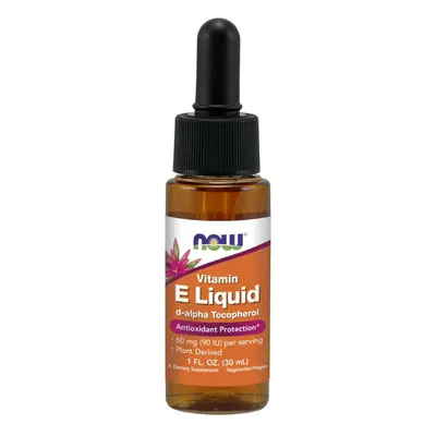 Now® Foods NOW Vitamin E Liquid 90 IU, Tekutý Vitamín E, 150 dávek, 30 ml.