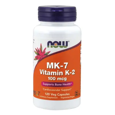 Now® Foods NOW MK-7 Vitamin K2, 100 mcg, 120 rostlinných kapslí