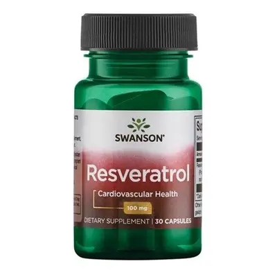 Swanson Resveratrol, 100 mg, 30 kapslí