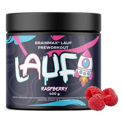 BrainMax LAUF Preworkout, s kofeinem, Příchuť: Malina