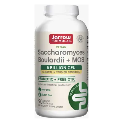 Jarrow Formulas Jarrow Saccharomyces Boulardii + MOS, Probiotika, 5 miliard CFU, 90 rostlinných 