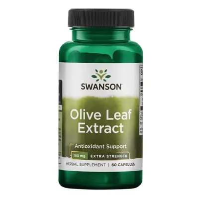 Swanson Olive Leaf Extract 750 mg Super Strength (Extrakt z olivových listů), 60 kapslí