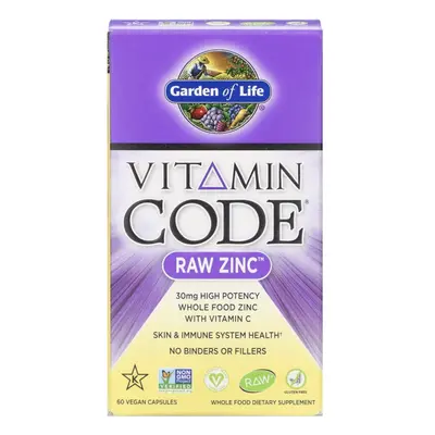 Garden of Life Vitamin Code RAW Zinc 15 mg (zinek + vitamín C), 60 kapslí