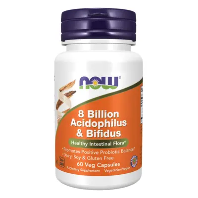 Now® Foods NOW 8 Billion Acidophilus & Bifidus, Probiotika 8 mld., 3 kmeny pro zdraví střev a im