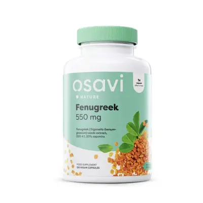 Osavi Fenugreek, pískavice řecké seno, 550 mg, 60 rostlinných kapslí