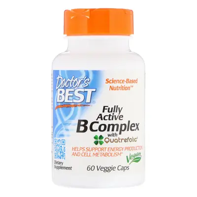 Doctor's Best Fully Active B komplex, (Vitamíny B a kyselina listová v aktivovaných formách) 60 