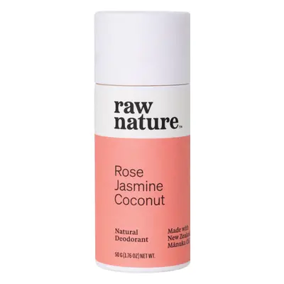 Raw Nature Natural Deodorant, přírodní deodorant, růže, jasmín, kokos, 50 g