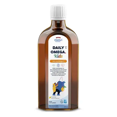 Osavi Daily Omega Kids, omega 3, 800 mg, citronová příchuť, 250 ml