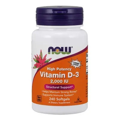 Now® Foods NOW Vitamin D3, 2000 IU, 240 softgel kapslí