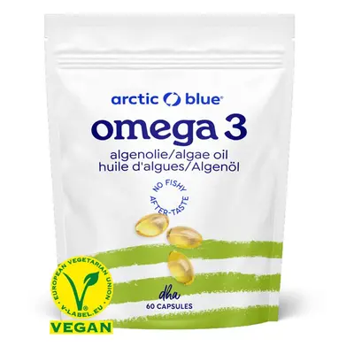 Arctic Blue Vegan Omega 3 Algae, 250 mg DHA, 60 kapslí