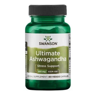 Swanson Ashwagandha Extrakt Ultimate KSM-66, 250 mg, 60 rostlinných kapslí