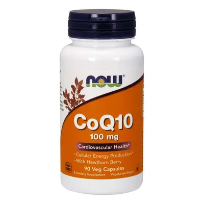 Now® Foods NOW CoQ10 (koenzym Q10) + Hloh, 100 mg, 90 rostlinných kapslí