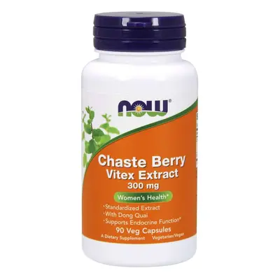 Now® Foods NOW Chaste Berry Vitex Extract (Drmek obecný), 300 mg, 90 rostlinných kapslí