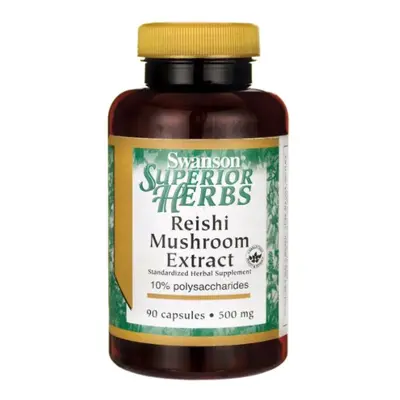 Swanson Reishi Mushroom Extract (Reishi extrakt), 500 mg, 90 kapslí