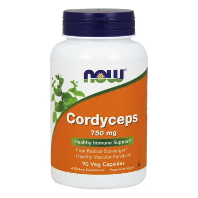 Now® Foods NOW Cordyceps 750 mg (Organic), 90 kapslí