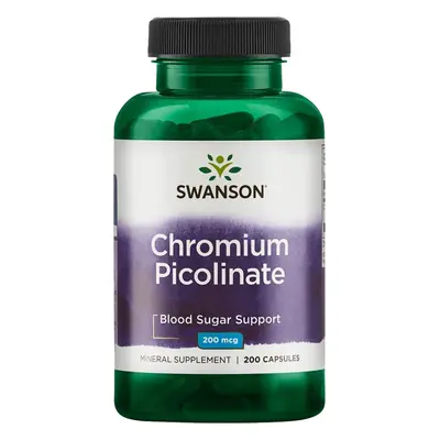 Swanson Chromium Picolinate, 200mcg, 100 kapslí