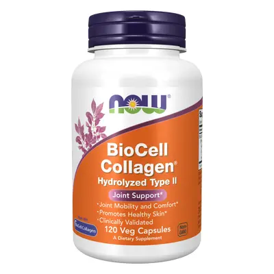 Now® Foods NOW Biocell collagen hydrolyzed (hydrolyzovaný kolagen) II.typ, 120 rostlinných kapsl