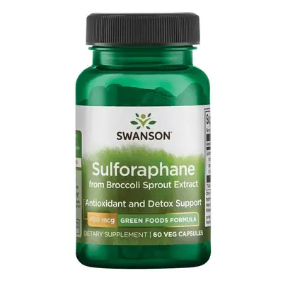 Swanson Sulforaphane Broccoli extract (Sulforafan z extraktu z brokolice), 400 mcg, 60 rostlinný