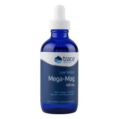 Trace Minerals Mega Mag 400 mg, hořčík s elektrolyty, 118 ml