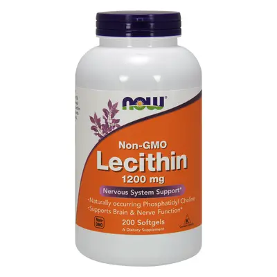 Now® Foods NOW Lecithin (lecitin), 1200 mg, 200 softgelových kapslí