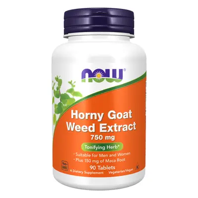 Now® Foods NOW Horny Goat Weed Extract (Škornice extrakt), 750 mg, 90 tablet