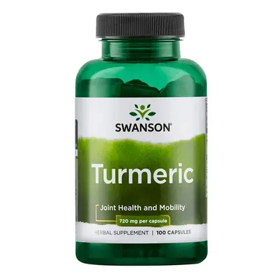 Swanson Turmeric, kurkuma, 720 mg, 100 kapslí