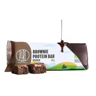 BrainMax Pure Brownie Protein Bar, Proteinová tyčinka, Brownie, BIO, 60 g