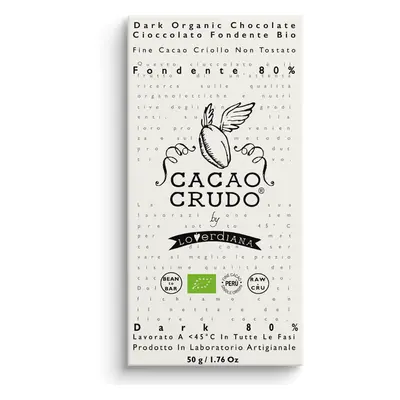 Cacao Crudo Raw Hořká čokoláda 80%, BIO