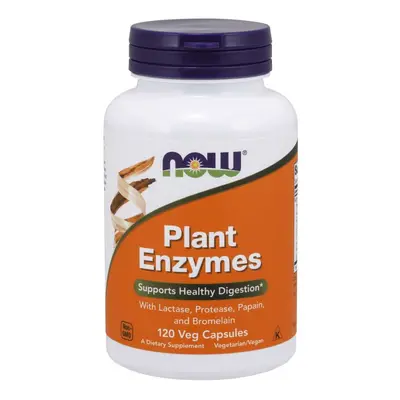 Now® Foods NOW Plant Enzymes, rostlinné enzymy, 120 rostlinných kapslí