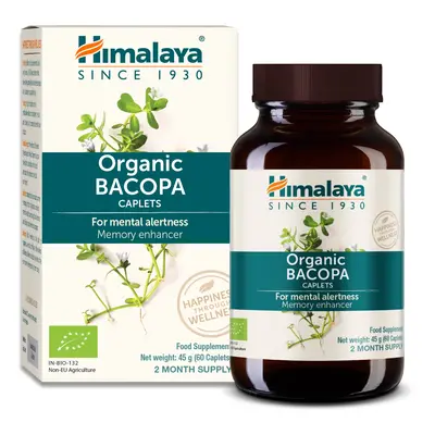 Himalaya Herbals Himalaya Organic Bacopa, Bakopa drobnolistá, BIO, 60 kapslí