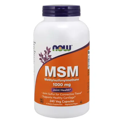 Now® Foods NOW MSM (Methylsulfonylmethan), 1000 mg, 240 rostlinných kapslí