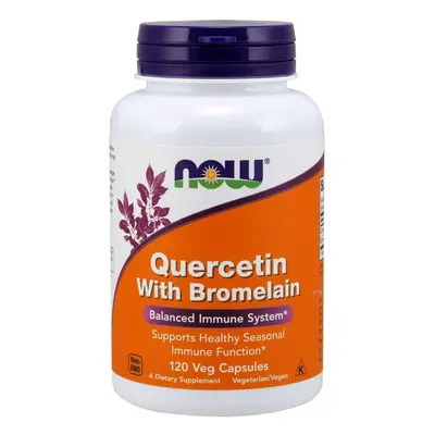 Now® Foods NOW Quercetin & Bromelain, Kvercetin 800 mg, 120 rostlinných kapslí