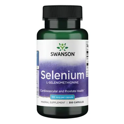 Swanson Selenium (L-selenomethionine), 100 mcg, 200 kapslí