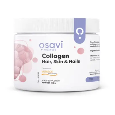 Osavi Collagen Peptides, Hair, Skin & Nails, kolagen prášek (zdravé vlasy, pleť a nehty), 150 g