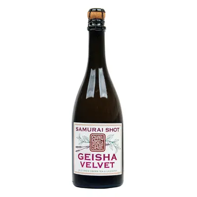 Samurai Shot - Geisha Velvet, Zelený čaj & Levandule, sycený nápoj, 750 ml