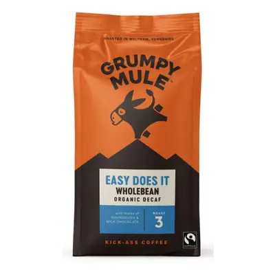 Grumpy Mule Easy Does It Wholebean Decaf, 100% Arabica, zrnková káva bez kofeinu, BIO