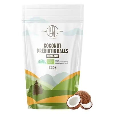 BrainMax Pure Prebiotic Balls Coconut, Prebiotické kuličky, Kokos, BIO, 8 ks