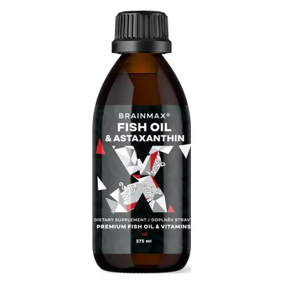 BrainMax Fish Oil & Astaxanthin, Super Omega 3, 3000 mg DHA a EPA