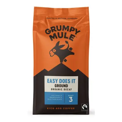 Grumpy Mule Easy Does It Ground Decaf, 100% Arabica, mletá káva bez kofeinu, BIO