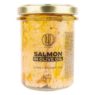 BrainMax Pure Salmon In Olive Oil, Losos v olivovém oleji, 130 g