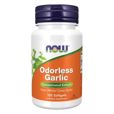 Now® Foods NOW Odorless Garlic (česnekový extrakt bez zápachu), 100 softgelových kapslí