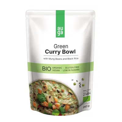 AUGA Bio Green Curry Bowl se zeleným kari kořením, fazolemi mungo a černou rýží