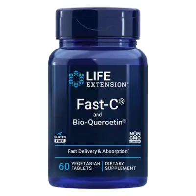 Life Extension Fast-C and Bio-Quercetin, vitamin C a kvercetin, 60 tablet