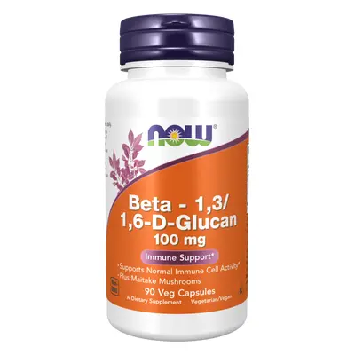 Now® Foods NOW Beta 1,3/1,6-D -Glucan, betaglukany, 100 mg, 90 rostlinných kapslí