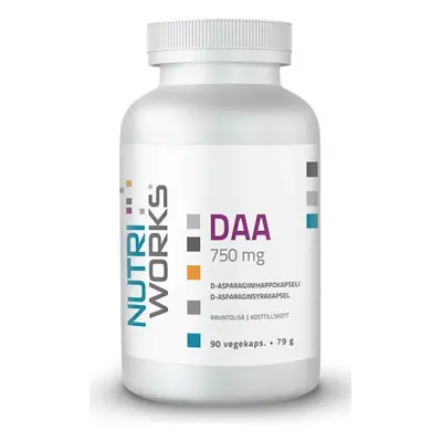 NutriWorks DAA, 750 mg, 90 rostlinných kapslí