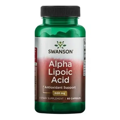 Swanson Alpha Lipoic Acid (Kyselina Alfa lipoová), 600 mg, 60 kapslí