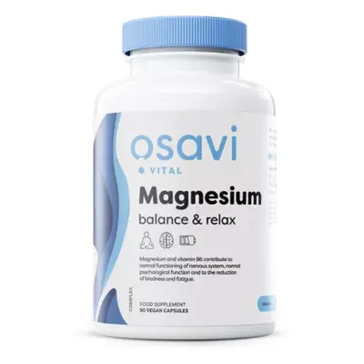 Osavi Magnesium balance & relax, Hořčík+ B6 + zinek, 90 rostlinných kapslí