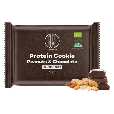 BrainMax Pure Protein Cookie, Arašídy & Čokoláda, BIO